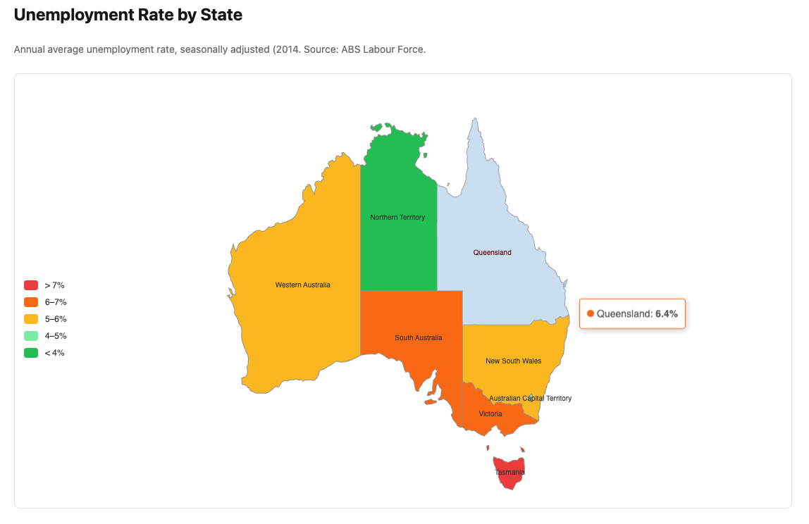 Australian Labour Force Choropleth